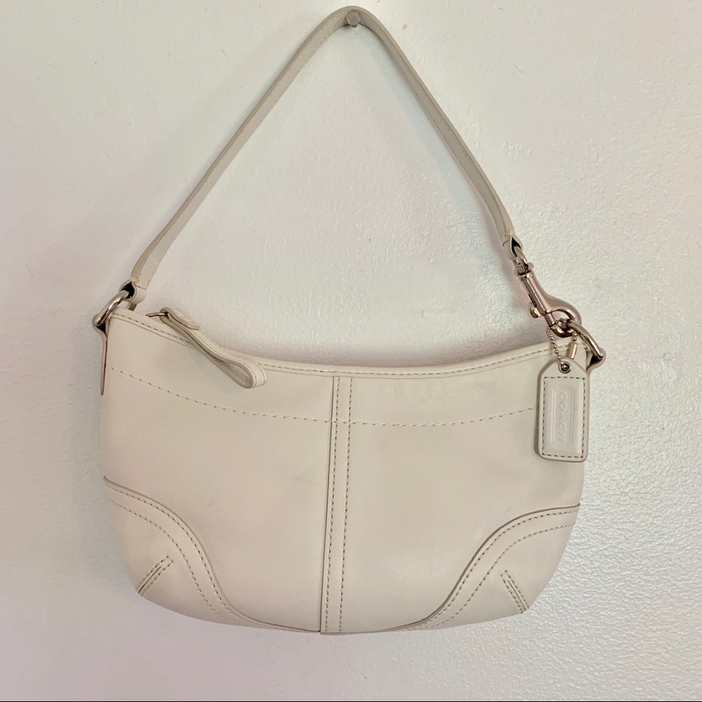 Coach AO53-4283 Winter White Leather Baguette